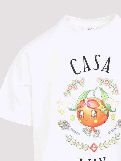 Casablanca Print T-shirt In White