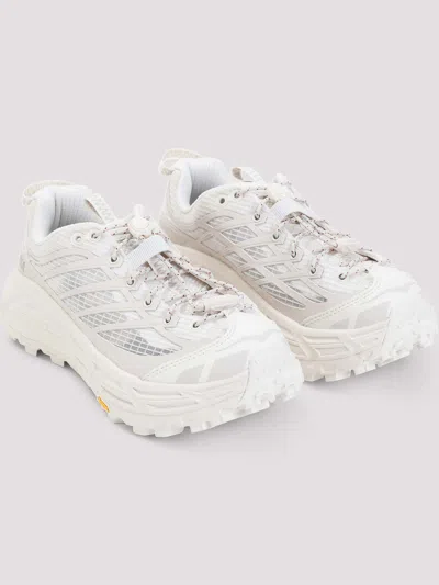 Hoka Sole Sneakers With Breathable Mesh Panels In Neutral