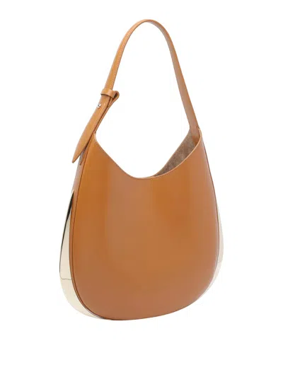 Benedetta Bruzziches Shoulder Bag Structured Metallic Accents In Brown