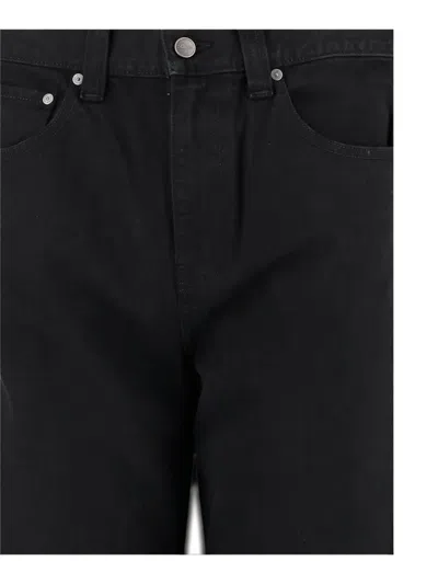 Khaite Bacall Low Rise Straight Jeans In Black