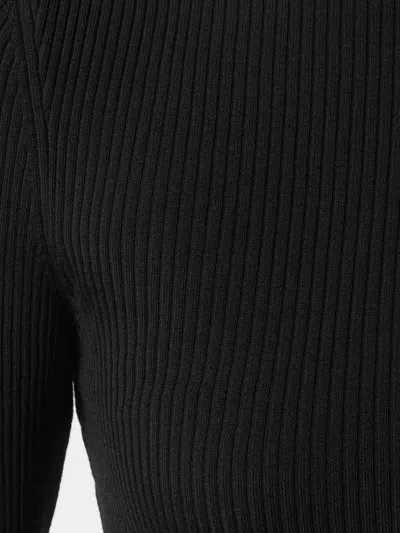 Wolford Ribbed Turtleneck Sweater In Virgin Wool In Black