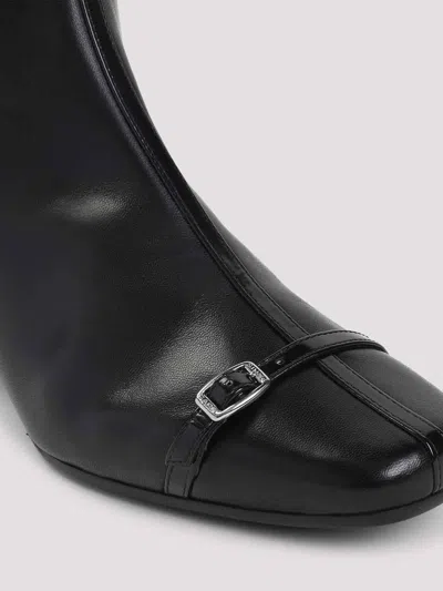 Carel Paris Buckle-detail Leather Boots In Black