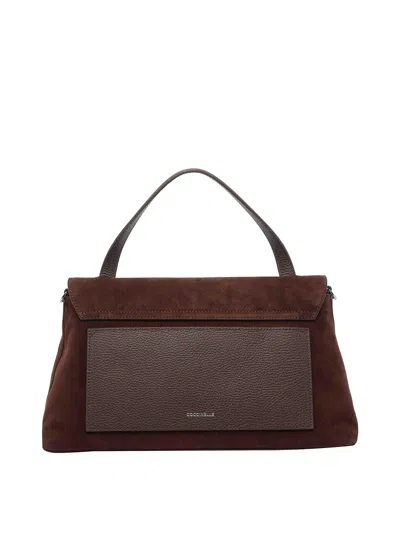 Coccinelle Brown Nikla Suede Handbag In Brown