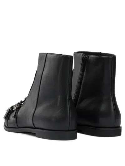 Pinko Leather Boots With Studs And Straps
