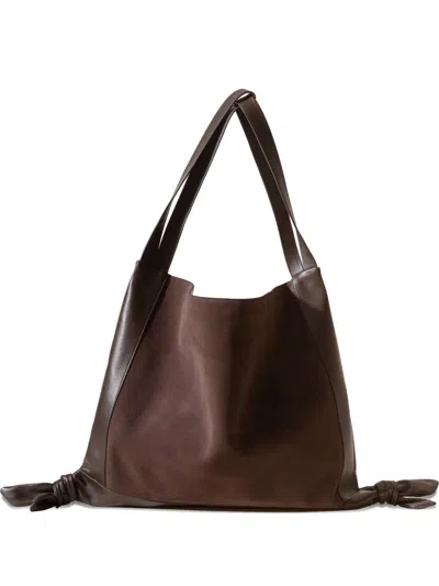 Hereu Knotted-detail Leather Shoulder Bag