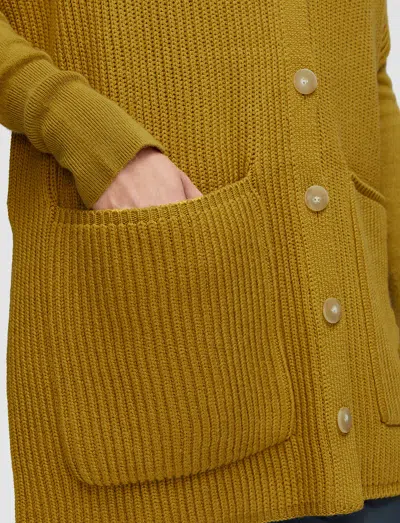 Joseph Light Cardigan Stitch Button Scarf In Green