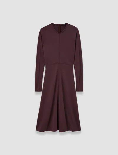 Joseph Wool Jersey Dress In Burgundy