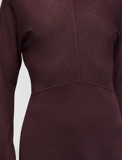 Joseph Wool Jersey Dress In Burgundy