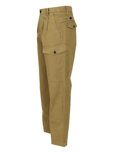 C.p. Company Cargo Made Of Cotton Gabardine Trousers Green In Gold