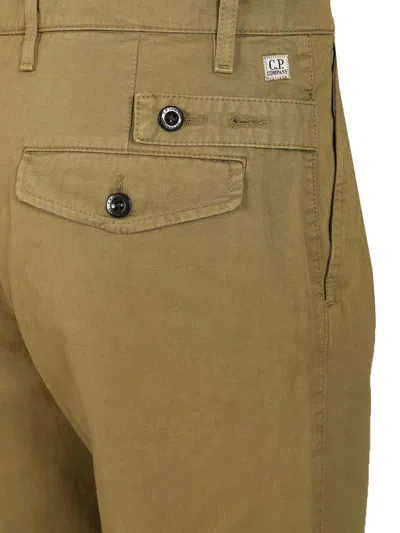 C.p. Company Cargo Made Of Cotton Gabardine Trousers Green In Gold