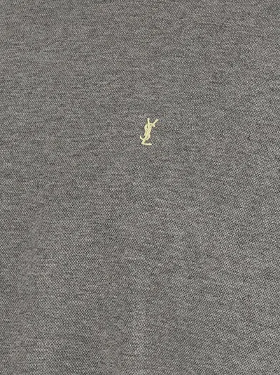 Saint Laurent Cassandre T-shirt In Gray
