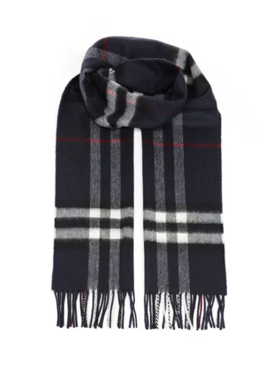 Burberry Check Cashmere Scarf Scarves And Foulards Black In Multi