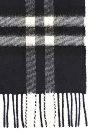 Burberry Check Cashmere Scarf Scarves And Foulards Black In Multi