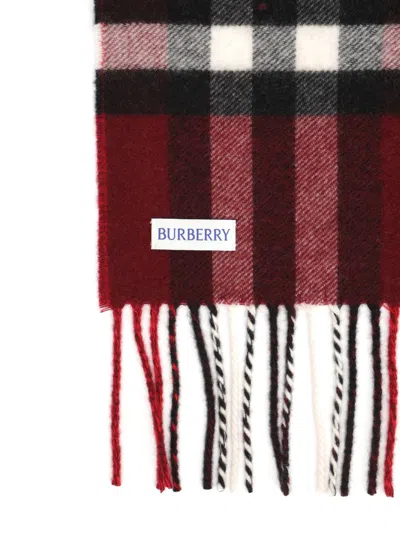Burberry Check Cashmere Scarf Scarves And Foulards Multicolor In Red