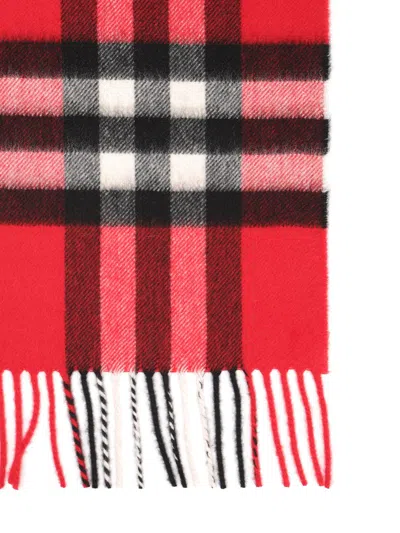 Burberry Check Cashmere Scarf Scarves And Foulards Red In Red