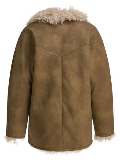 Isabel Marant Étoile "clea" Shearling Jacket In Brown