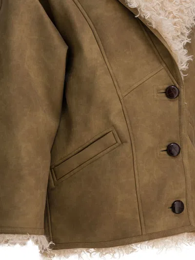 Isabel Marant Étoile "clea" Shearling Jacket In Brown