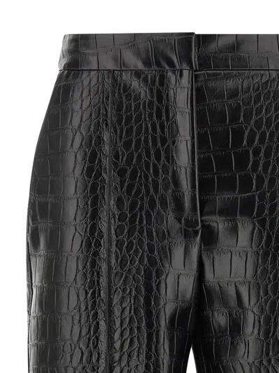 Elisabetta Franchi Textured Bermuda Shorts Featuring Pockets In Black