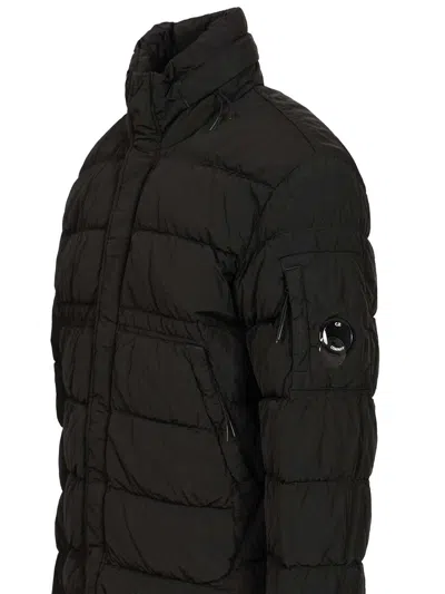 C.p. Company Oversized Zip-front Rain Jacket With Quilted Texture In Green