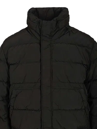 C.p. Company Oversized Zip-front Rain Jacket With Quilted Texture In Green