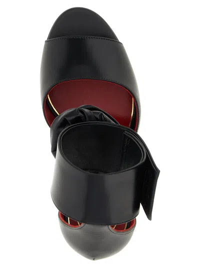 Valentino Garavani Drip Rose Kidskin Sandal With Crystals 105mm Woman Black 39.5