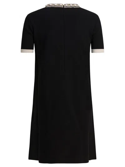 Valentino Garavani Embellished Choker Dress In Black