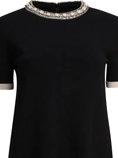 Valentino Garavani Embellished Choker Dress In Black