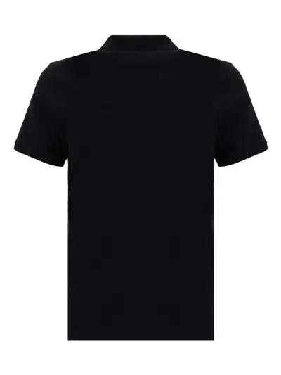 Moose Knuckles Short-sleeved Polo Shirt In Black