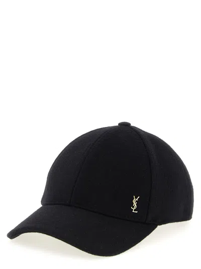 Saint Laurent Cassandra Felt Baseball Cap