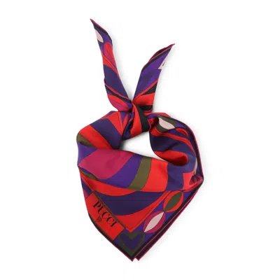 Pucci Square Silk Twill Scarf With Bold Patterns