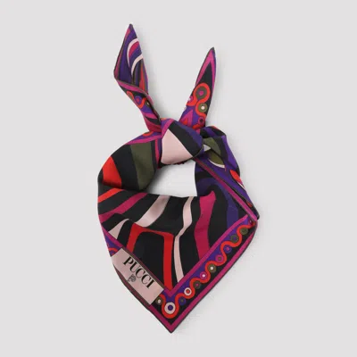 Pucci Silk Twill Scarf Bold Print
