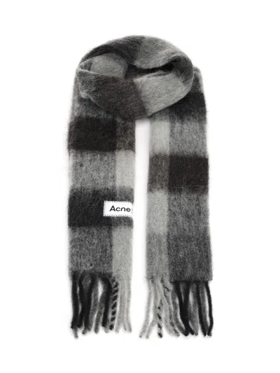 Acne Studios Fringed Scarf Scarves And Foulards Black
