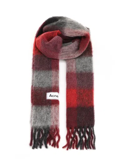 Acne Studios Fringed Scarf Scarves And Foulards Red In Red