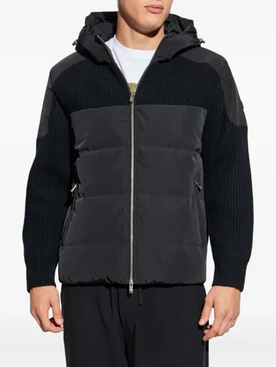 Moose Knuckles Glenvale Ribbed-panel Padded Jacket Clothing In Black