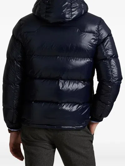 Polo Ralph Lauren Black Down Jacket With Patent Effect And Embroidered Pony Logo On Chest In Tech Fabric Man