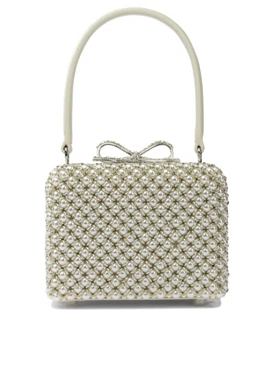 Self-portrait Hand Bag With Pearls Handbags Beige