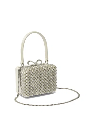 Self-portrait Hand Bag With Pearls Handbags Beige