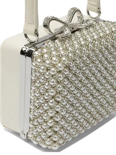 Self-portrait Hand Bag With Pearls Handbags Beige