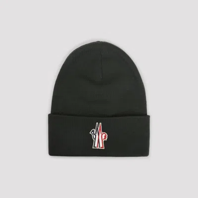 Moncler Knitted Wool Hat Ribbed Cuff