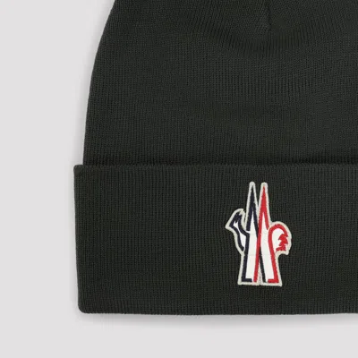 Moncler Knitted Wool Hat Ribbed Cuff