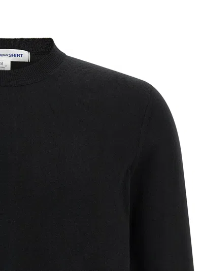 Comme Des Garçons Shirt Intarsia Sweater Sweaters And Cardigans Black In Black