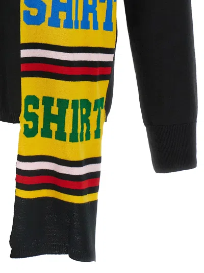 Comme Des Garçons Shirt Intarsia Sweater Sweaters And Cardigans Black In Black