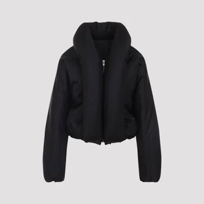 Alaïa Insulated Long Sleeve High Collar Jacket In Black