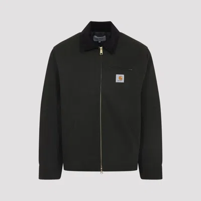 Carhartt Olive Green Cotton Detroit Jacket In Black