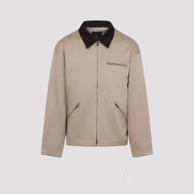 Mastermind Japan Mj Aviator Corduroy-collar Cotton Jacket In Neutral