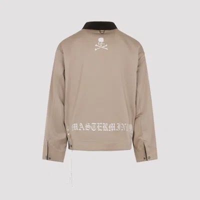 Mastermind Japan Mj Aviator Corduroy-collar Cotton Jacket In Neutral