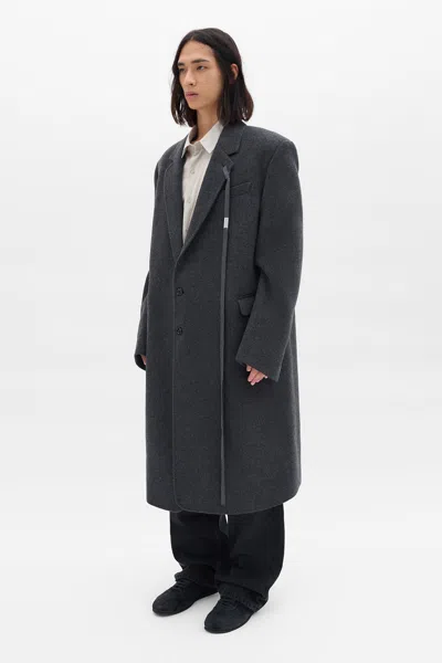 Ann Demeulemeester Viv Notched-lapel Single-breasted Coat In Gray