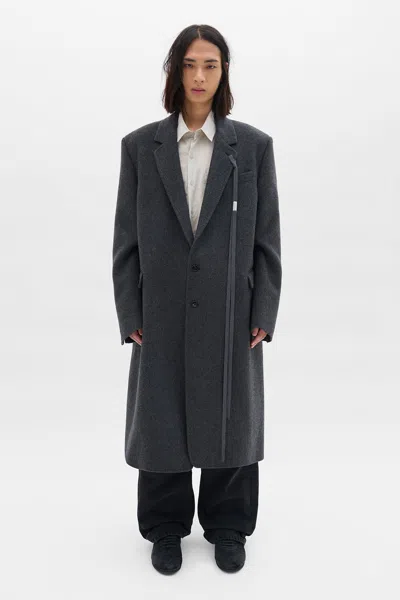 Ann Demeulemeester Viv Notched-lapel Single-breasted Coat In Gray