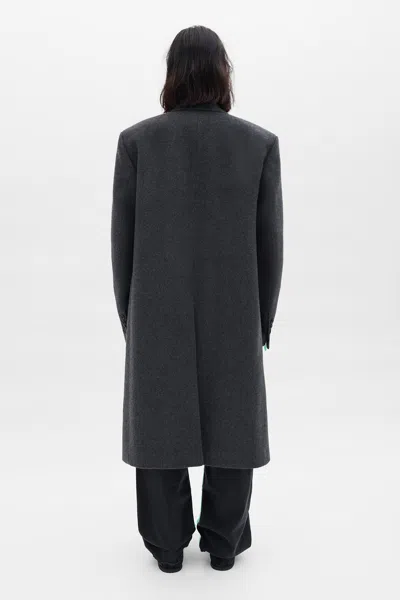 Ann Demeulemeester Viv Notched-lapel Single-breasted Coat In Gray