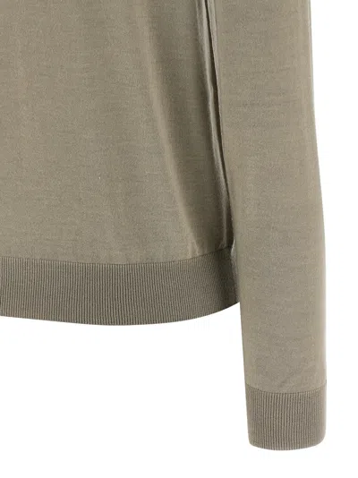 Peserico Jewel Pocket Turtleneck Sweater Sweaters And Cardigans Gray In Gray